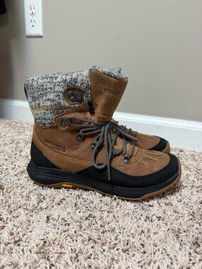 Merrell Women's Siren 4 Thermo Side Zip Waterproof Winter Hiking Boots Size 9.5